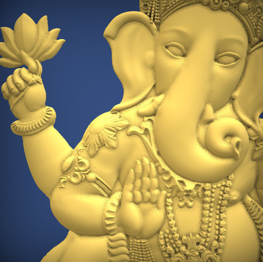 Carved panel painting STL 3D print model_1