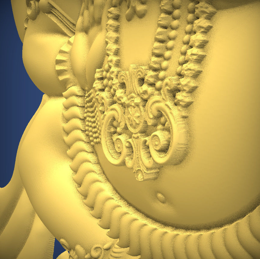 Carved panel painting STL 3D print model_3