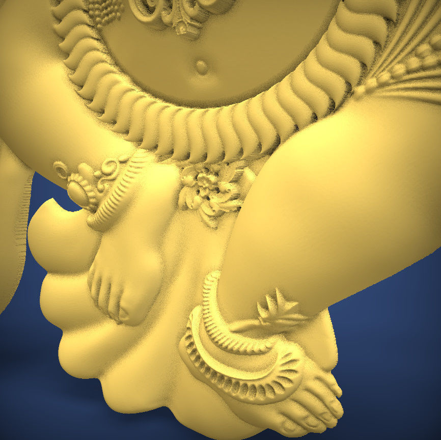 Carved panel painting STL 3D print model_5