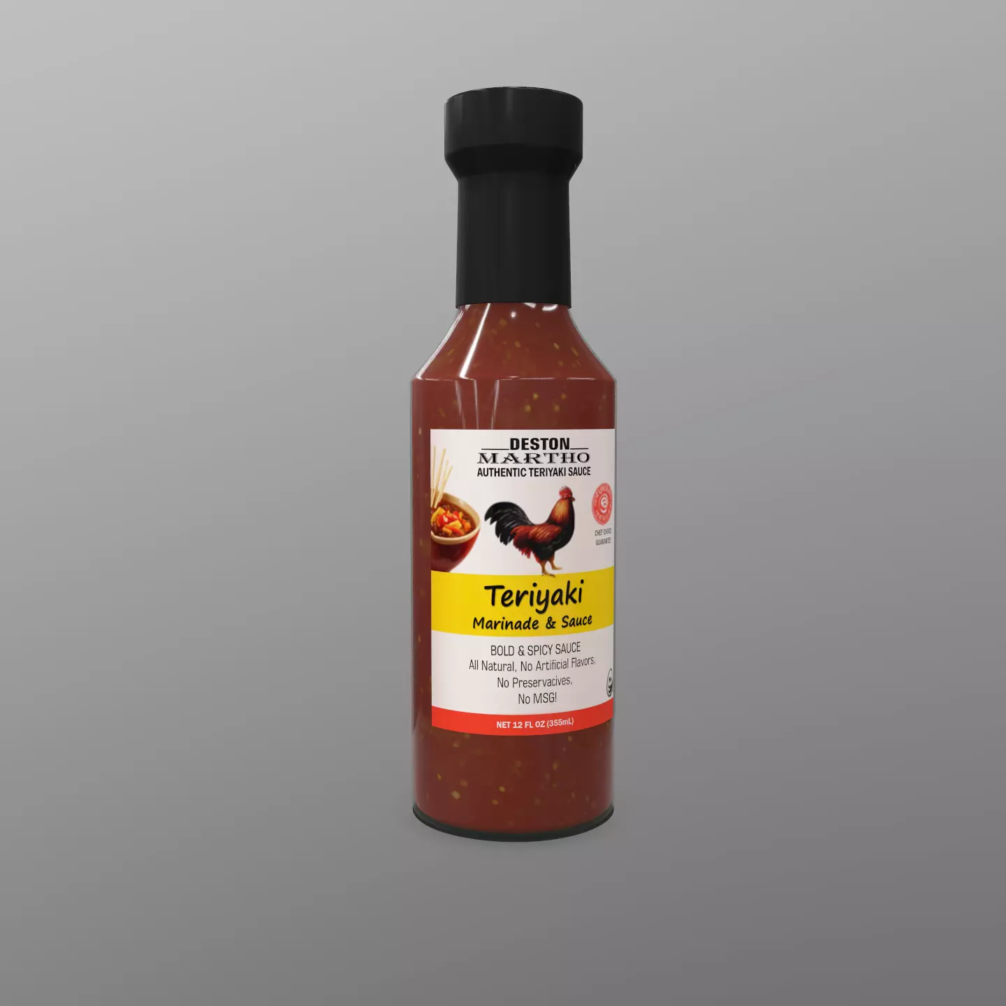 Sauces Condiments - Teriyaki Sauce Bottle Low-poly 3D model