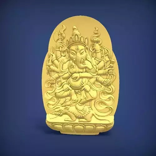 Carved panel painting STL