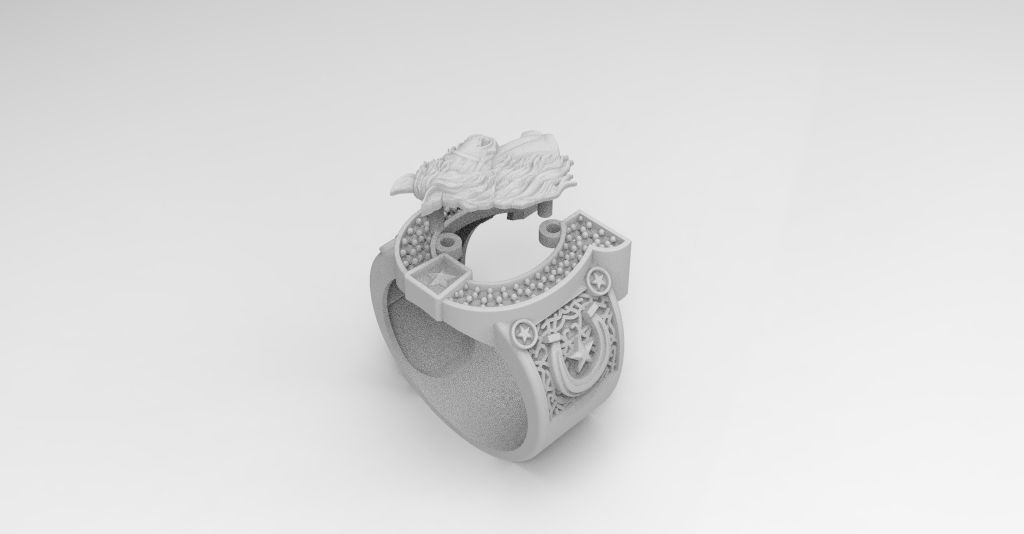 anillo caballo  3D print model_5