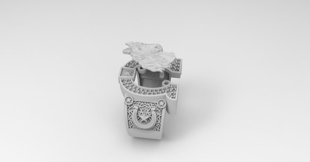 anillo caballo  3D print model_6
