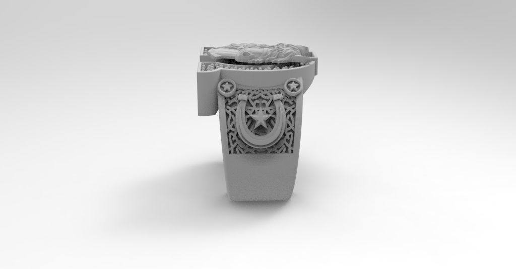 anillo caballo  3D print model_2