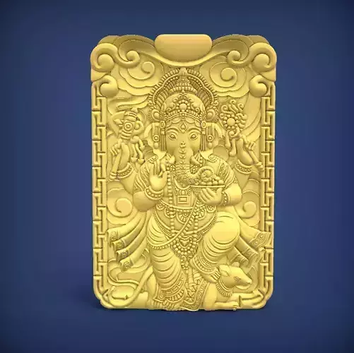 Carved panel painting STL