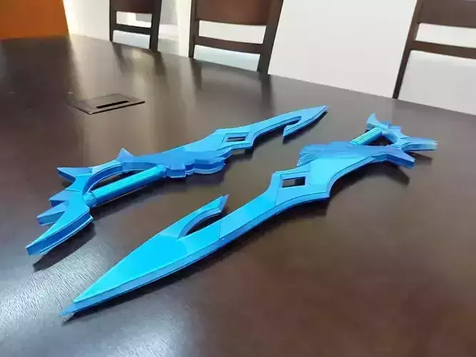 Childe Water Dual Blades Genshin Cosplay