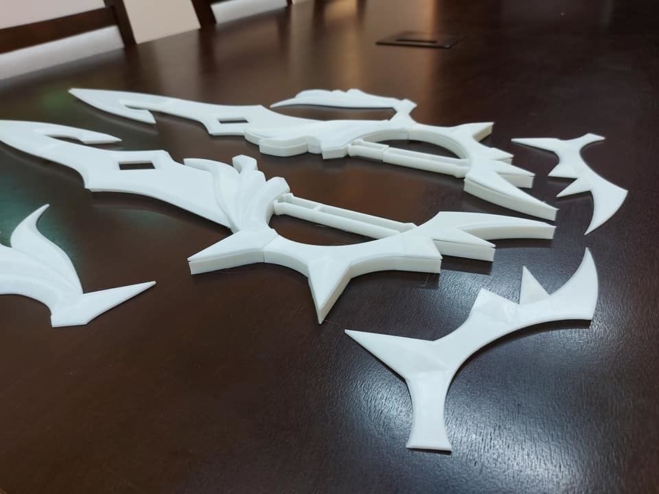 Childe Water Dual Blades Genshin Cosplay 3D model 3D printable CGTrader