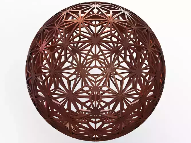 Wireframe Shape Geometric Star Pattern Ball
