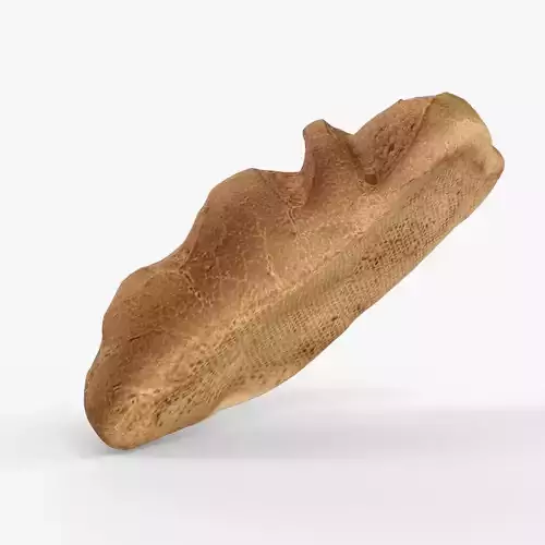 Photorealistic 3D scan of wheat Loaf  Low-poly 3D model