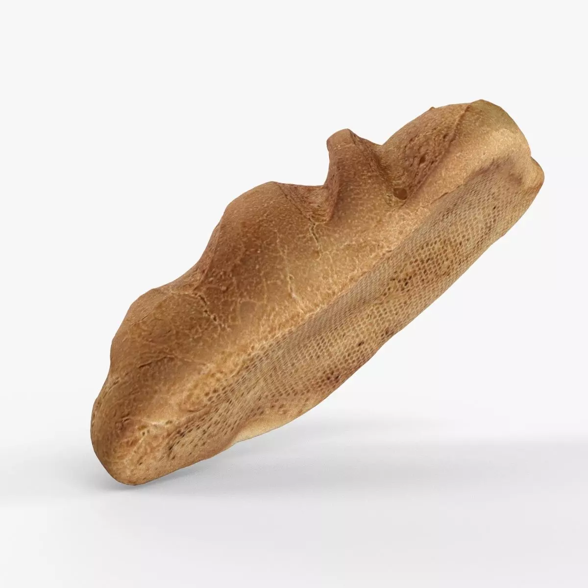 Photorealistic 3D scan of wheat Loaf  Low-poly 3D model_0