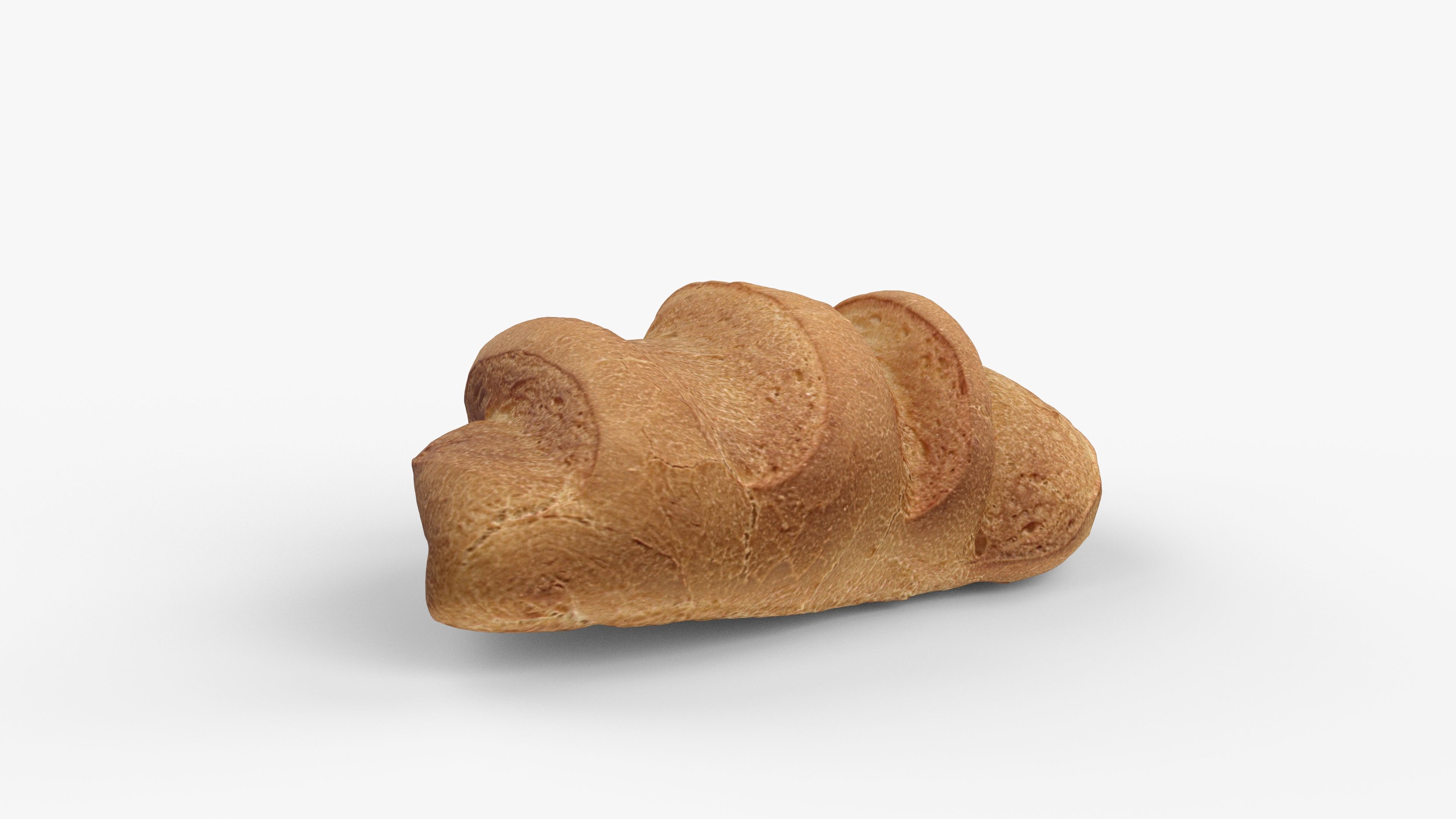 Photorealistic 3D scan of wheat Loaf  Low-poly 3D model_5