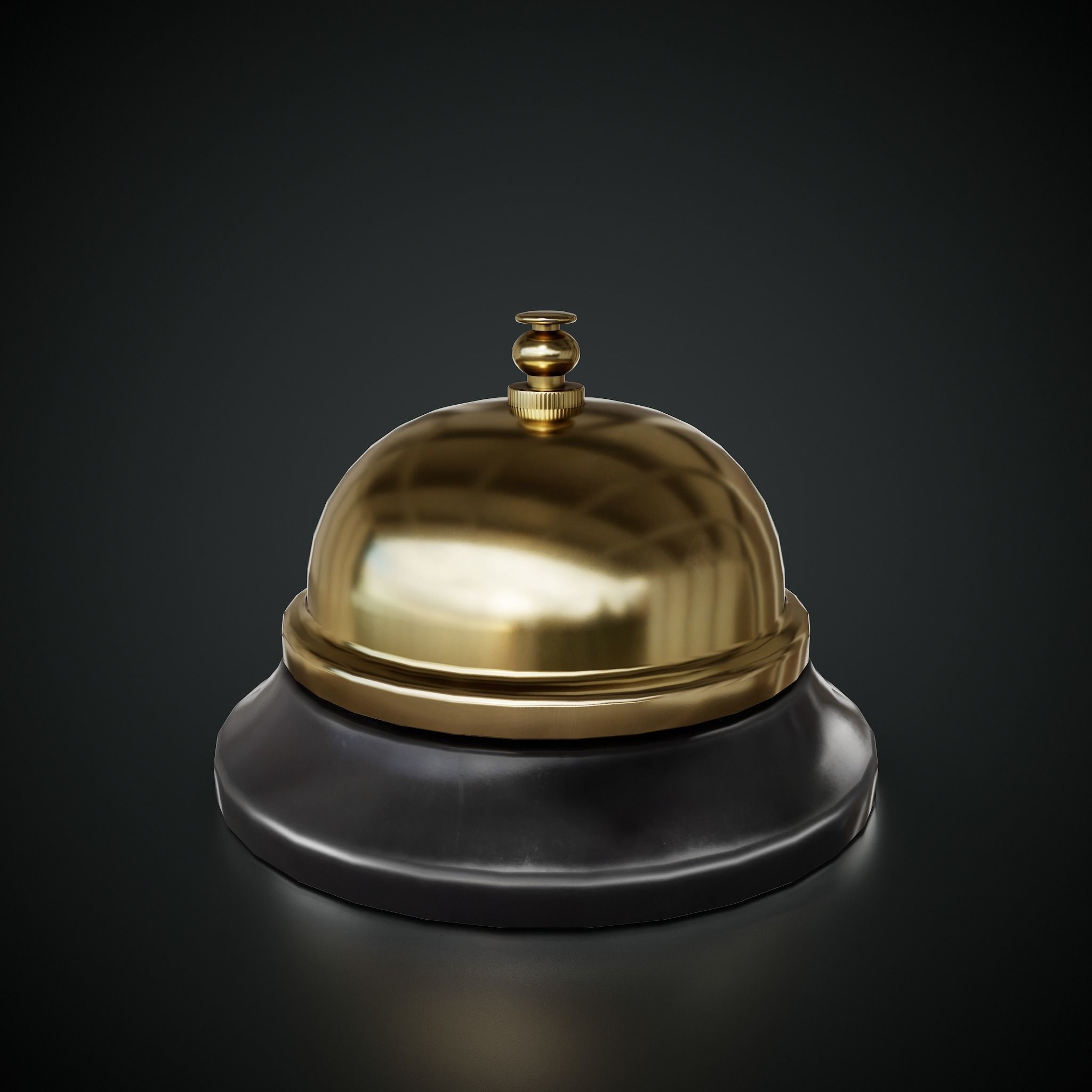 Service Bell Low-poly 3D model_2
