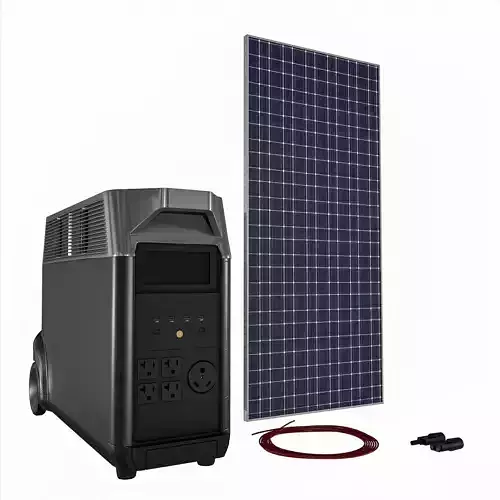 Portable Battery with Solar Panel