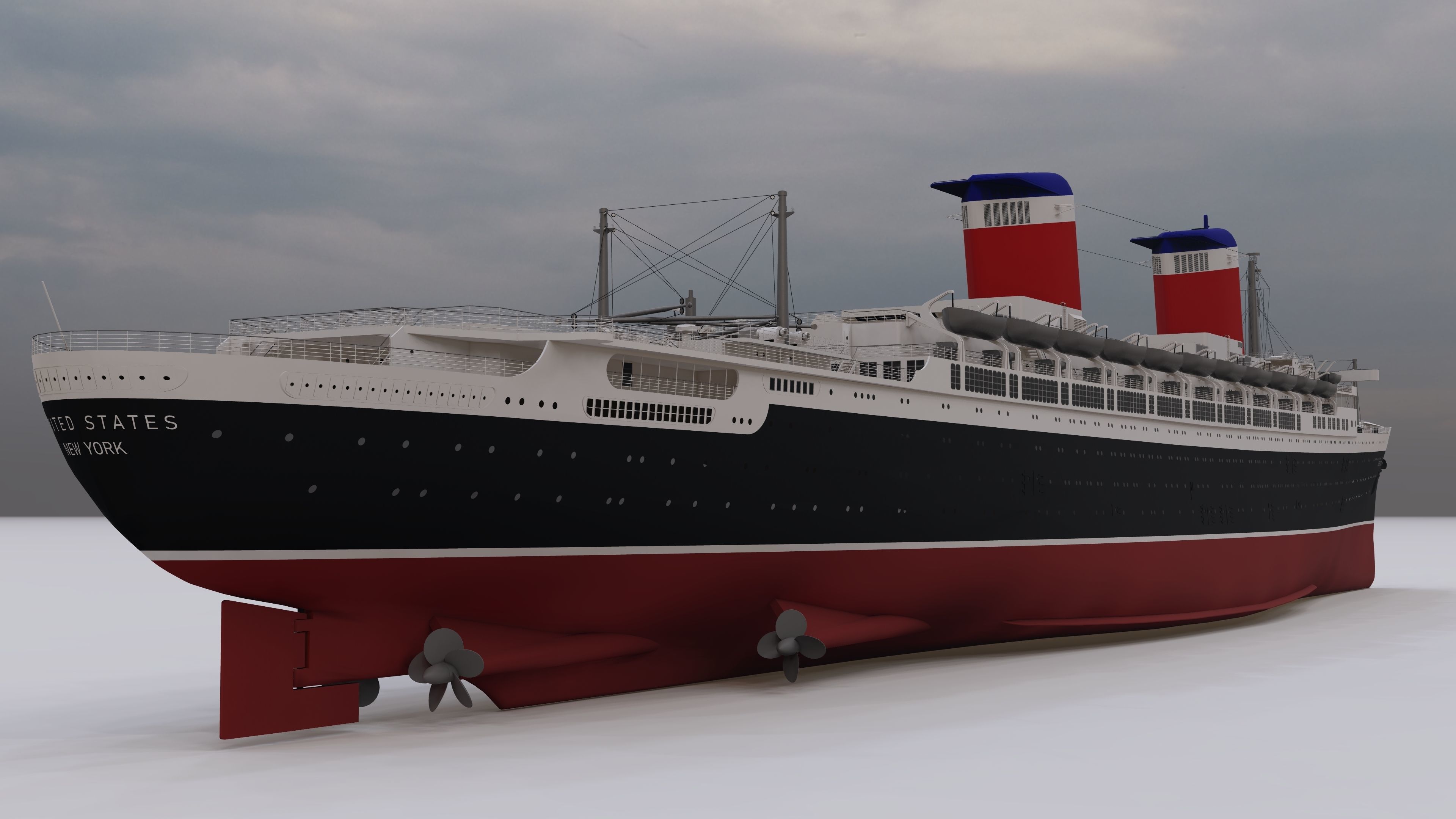 SS United States 3D model_4