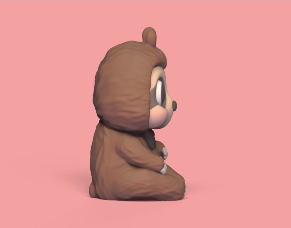 Sloth Bow Tie 3D print model_3