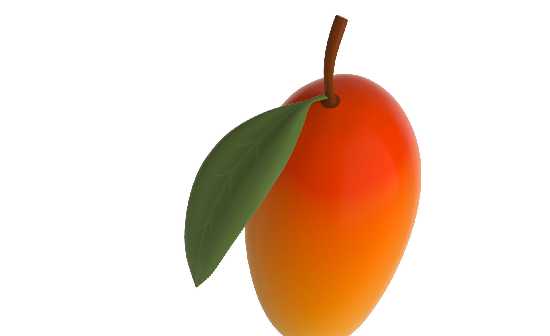 Prop26 Mango Fruit Low-poly 3D model_3