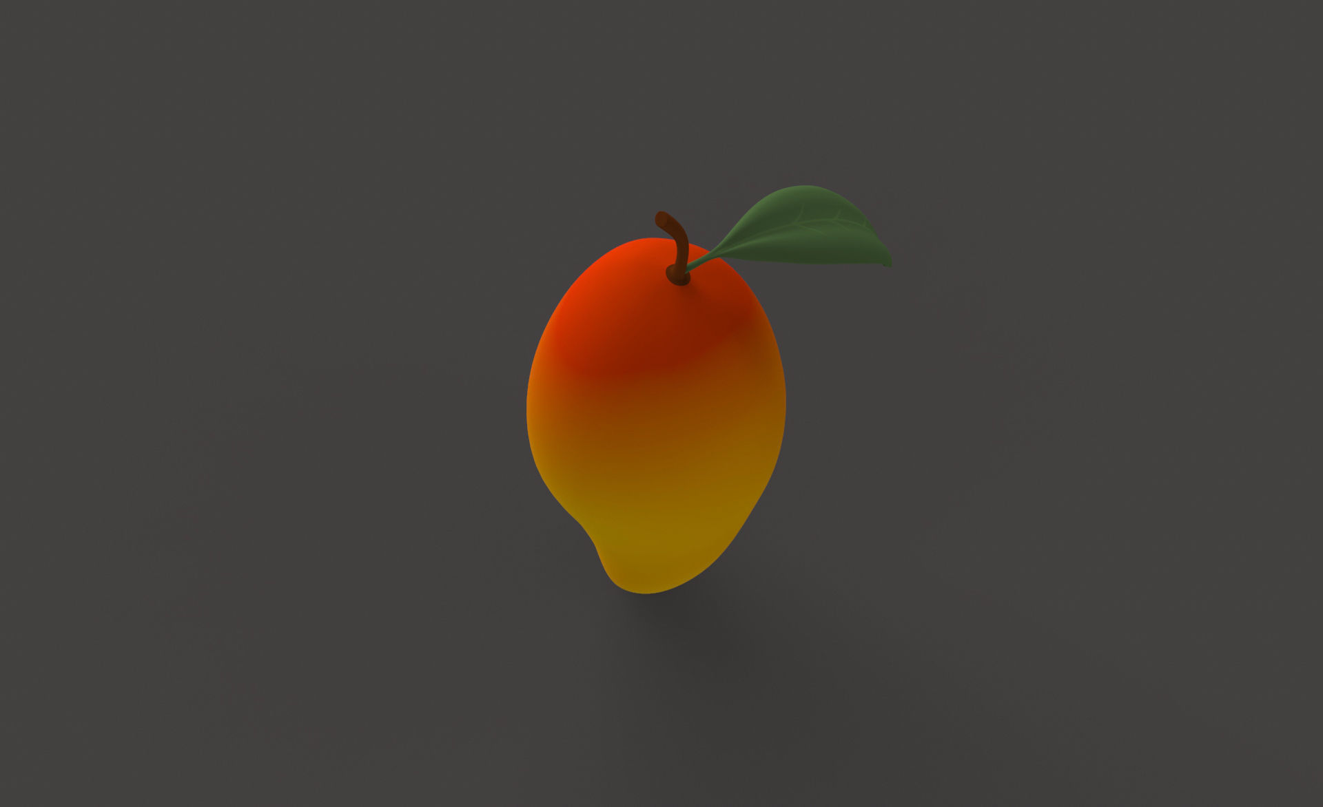 Prop26 Mango Fruit Low-poly 3D model_10