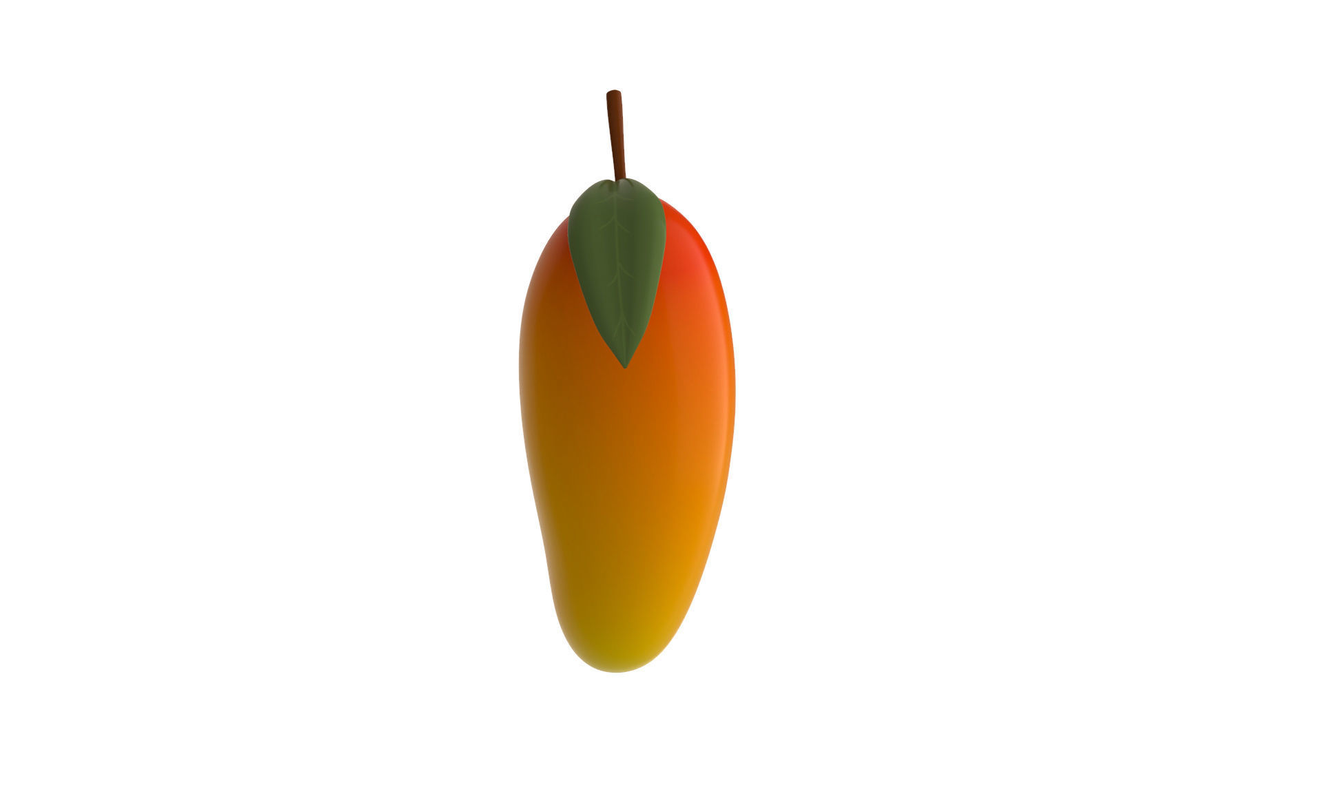 Prop26 Mango Fruit Low-poly 3D model_1