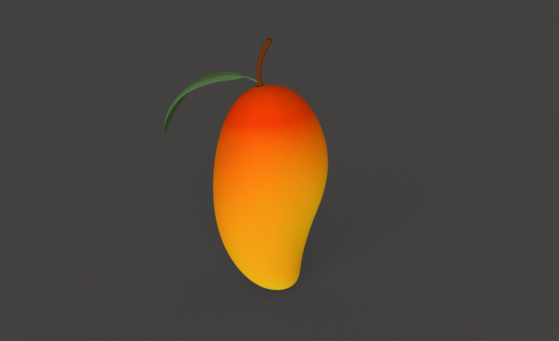 Prop26 Mango Fruit Low-poly 3D model_9