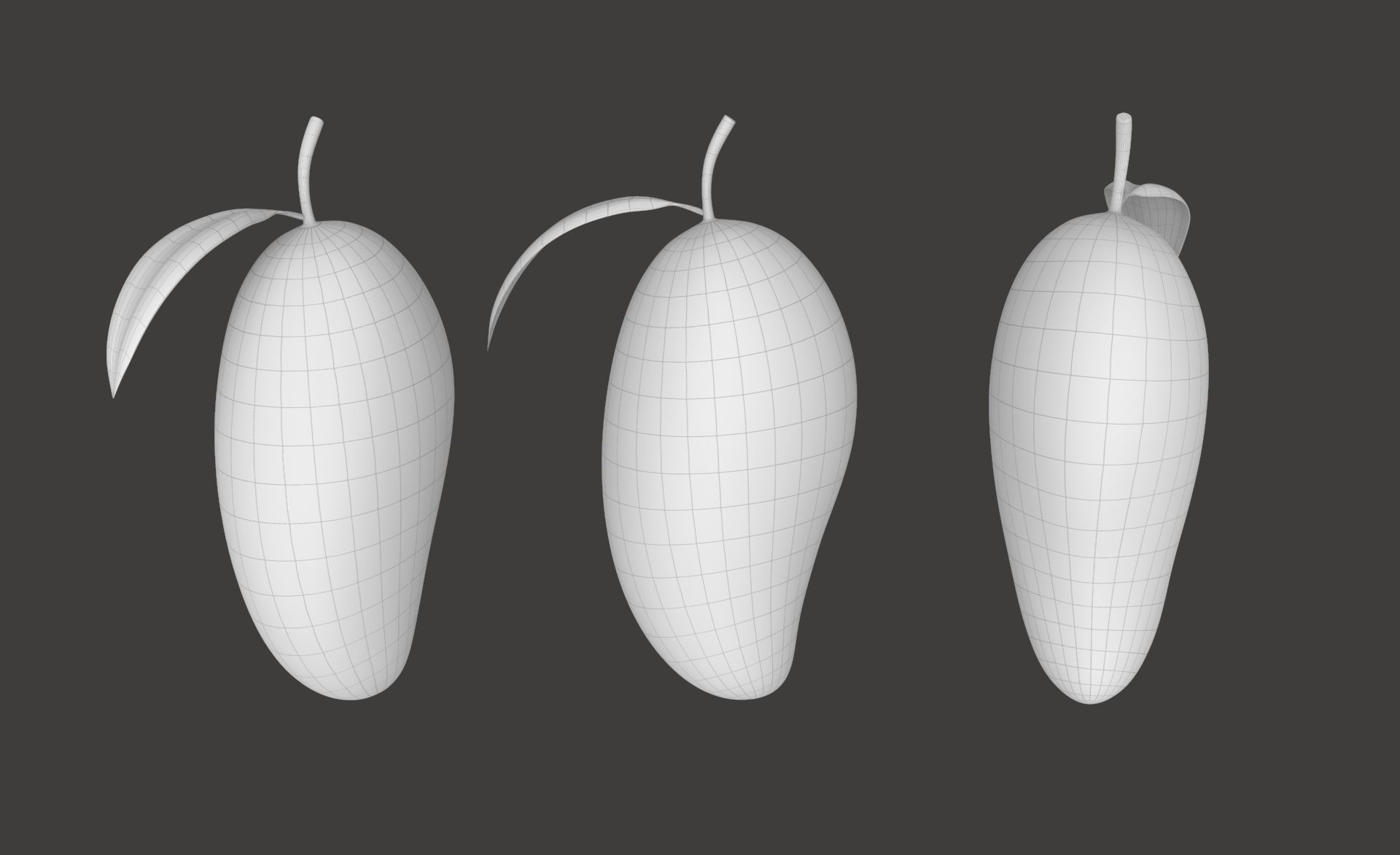 Prop26 Mango Fruit Low-poly 3D model_7
