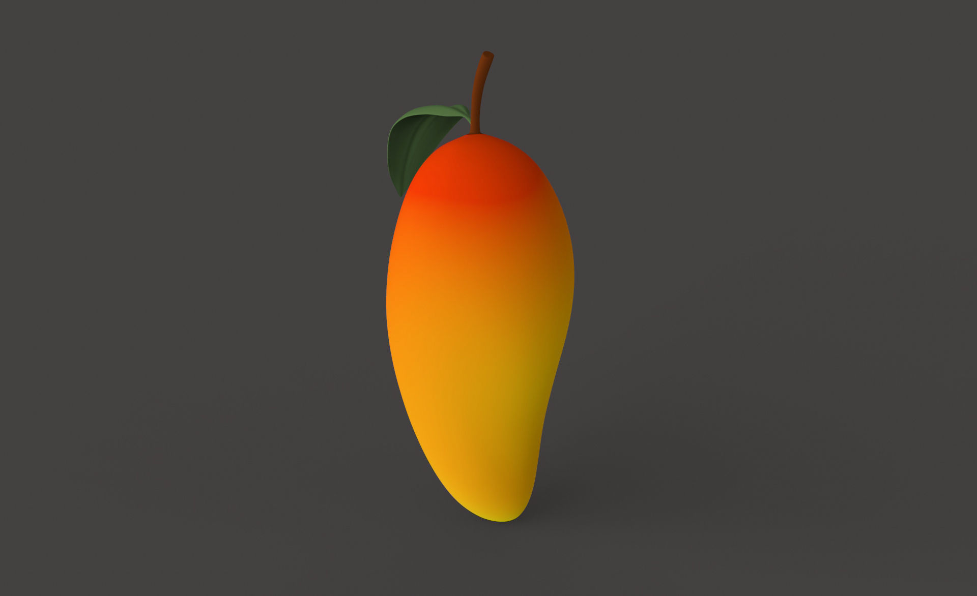Prop26 Mango Fruit Low-poly 3D model_11