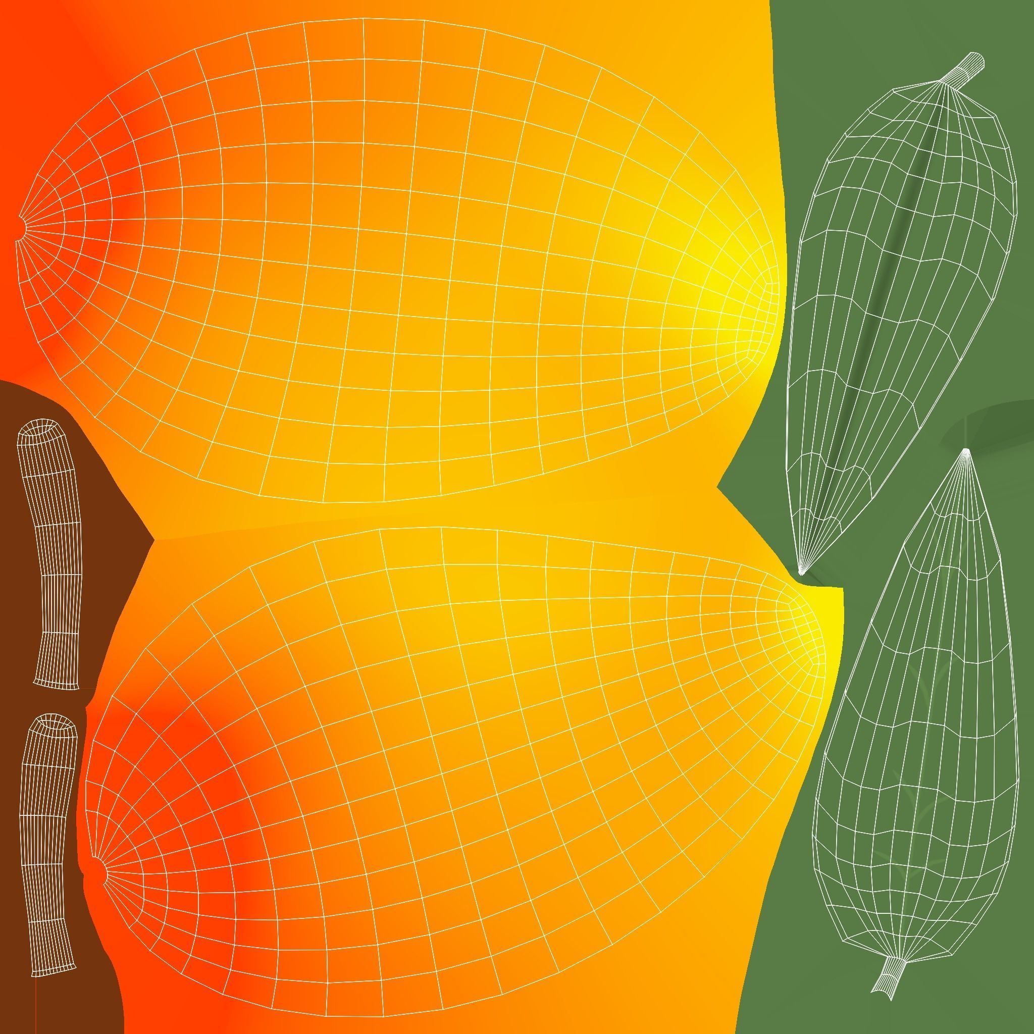 Prop26 Mango Fruit Low-poly 3D model_8