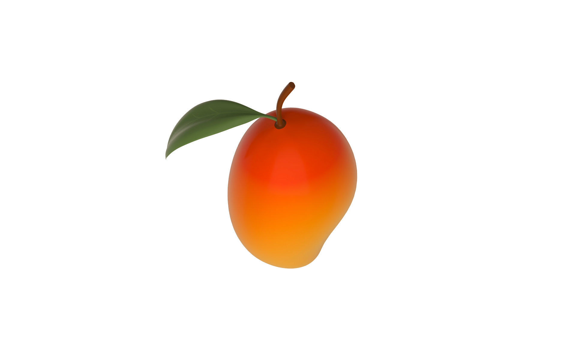 Prop26 Mango Fruit Low-poly 3D model_2