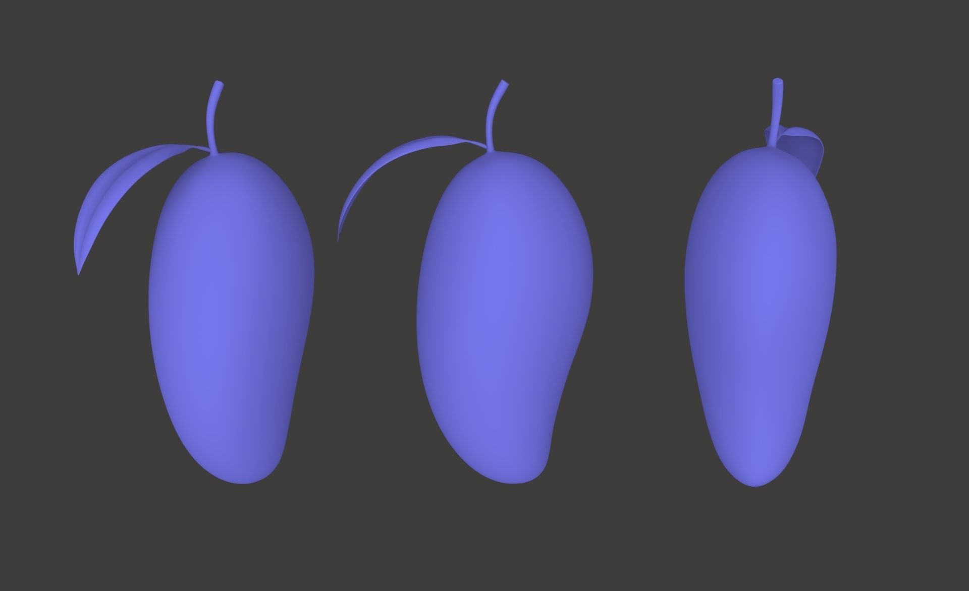 Prop26 Mango Fruit Low-poly 3D model_15