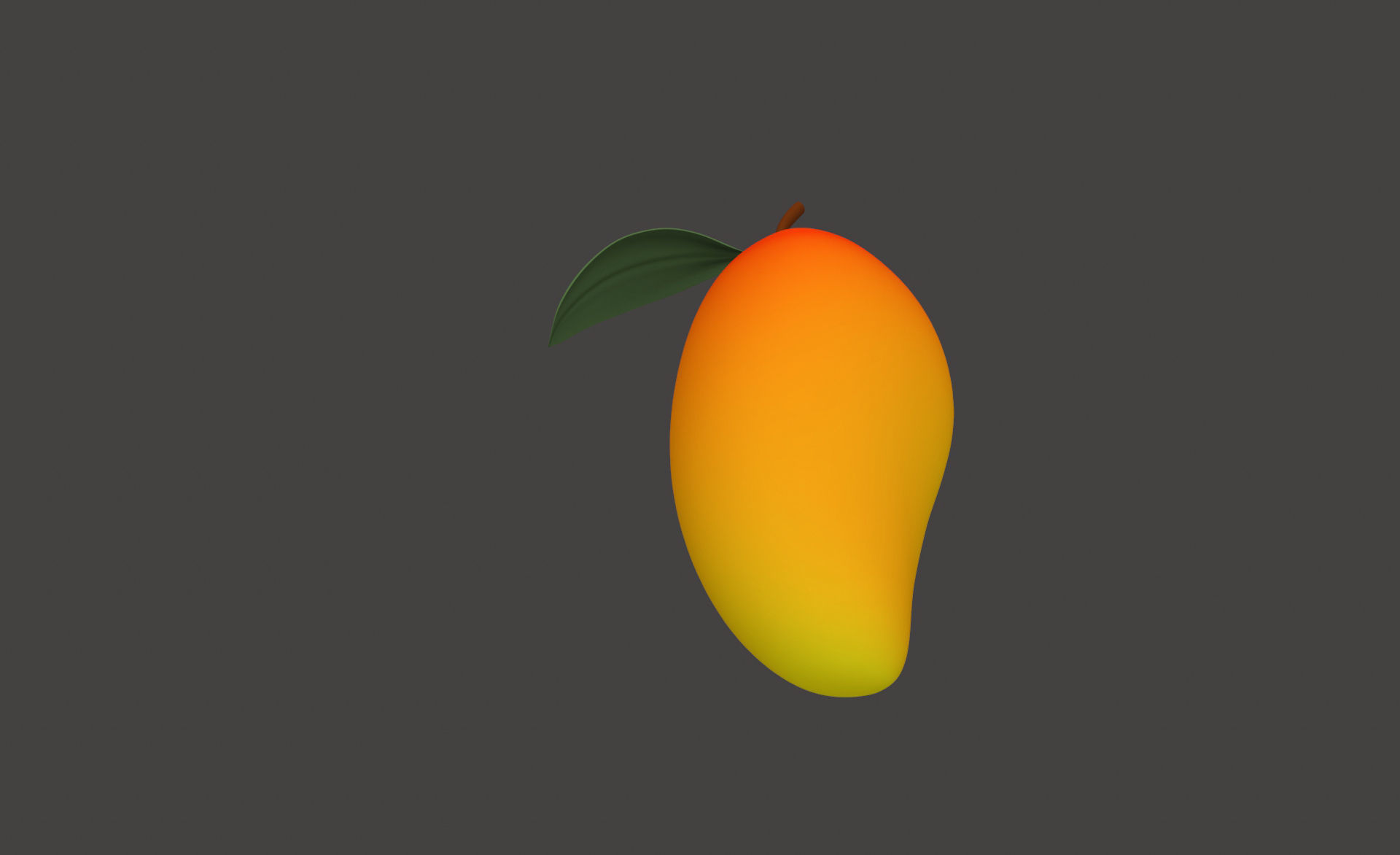 Prop26 Mango Fruit Low-poly 3D model_4