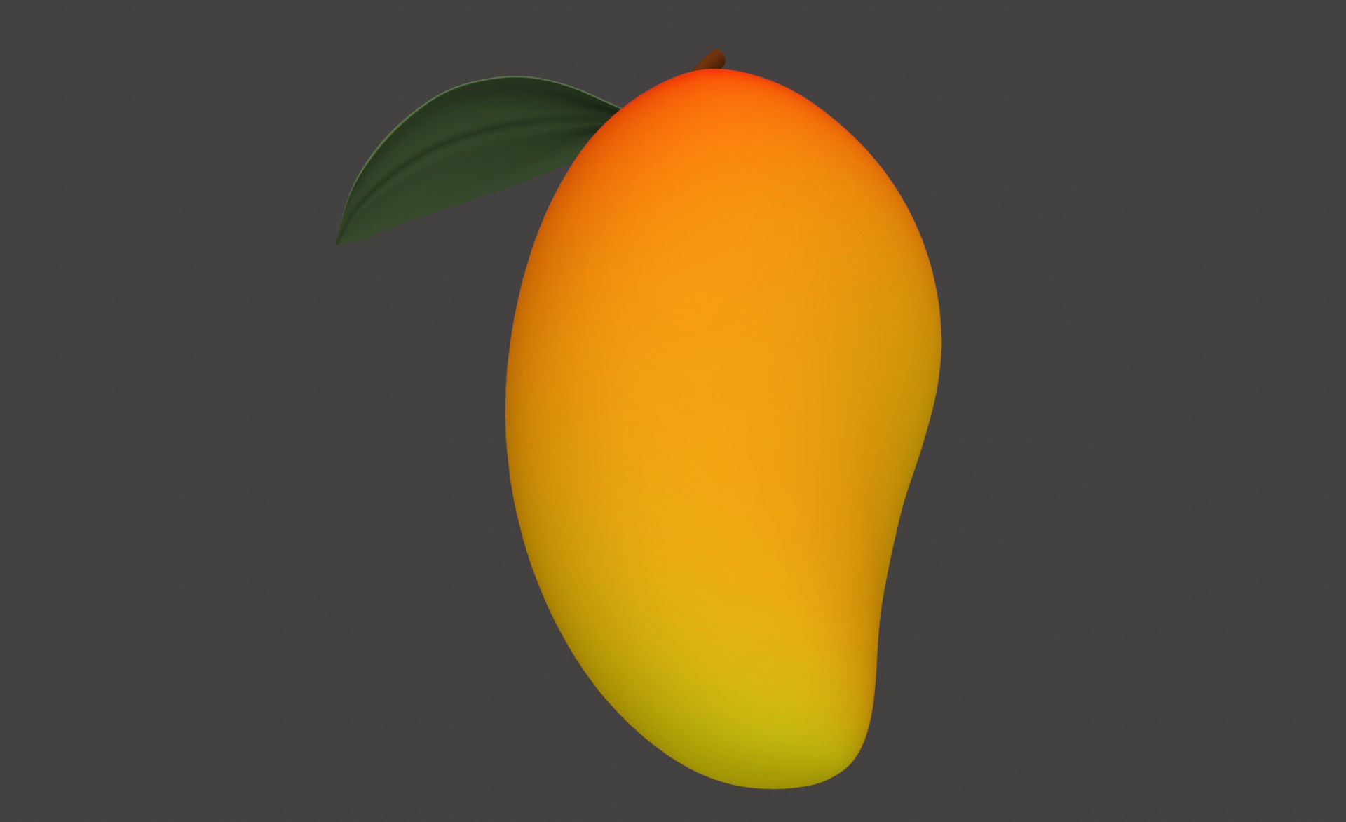 Prop26 Mango Fruit Low-poly 3D model_5