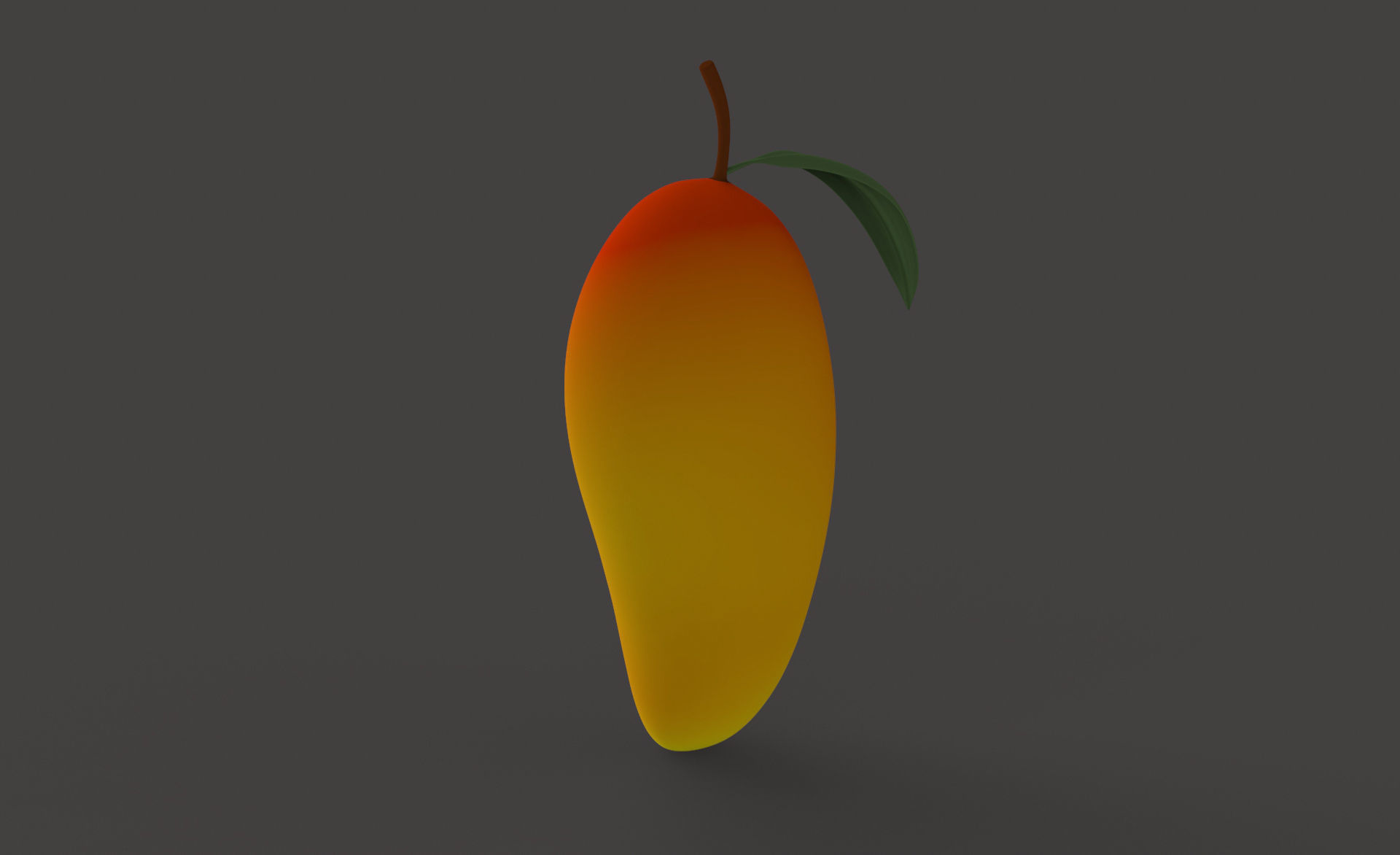 Prop26 Mango Fruit Low-poly 3D model_12