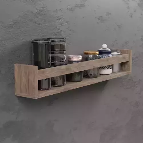 Wall Jars Shelf Free 3D model