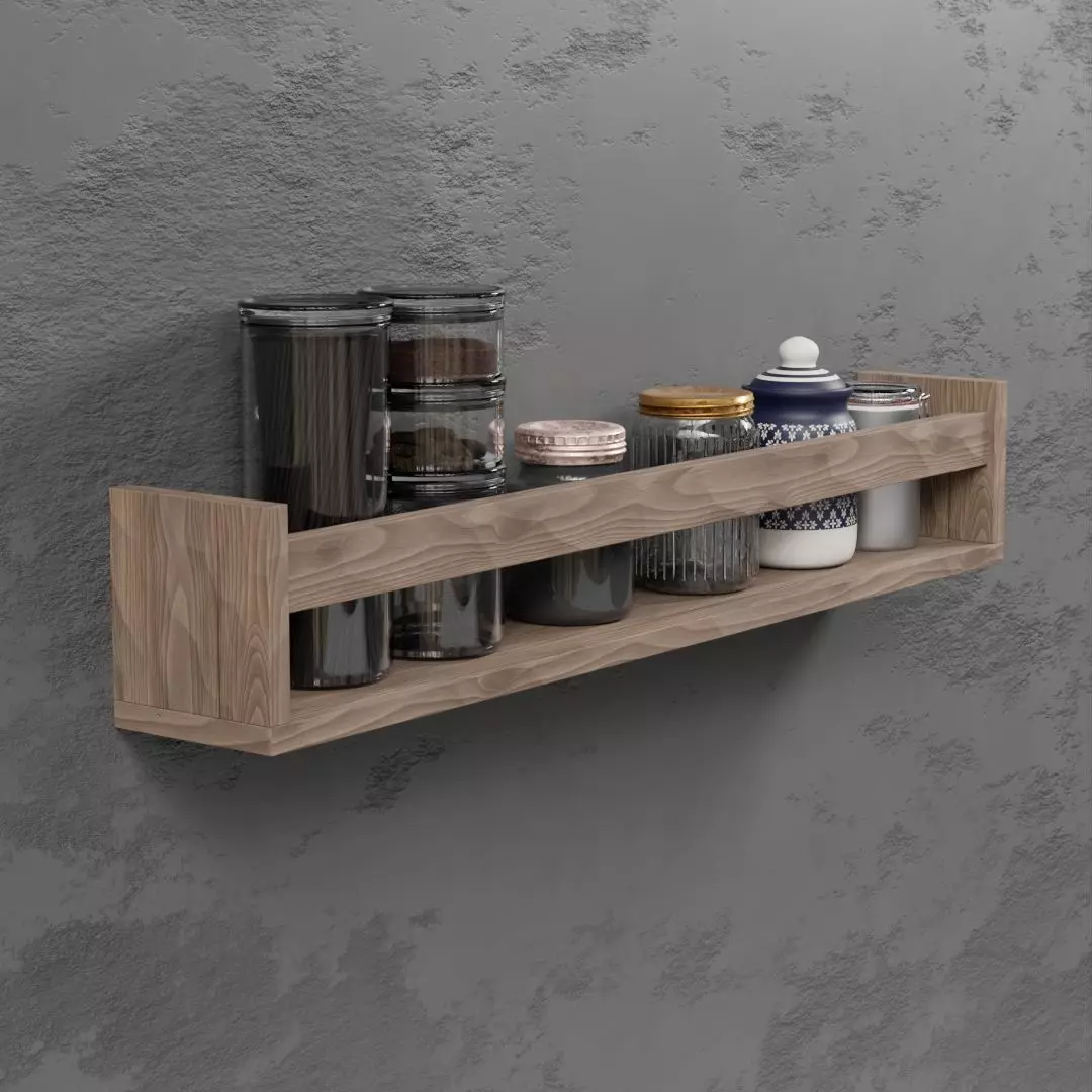 Wall Jars Shelf Free 3D model