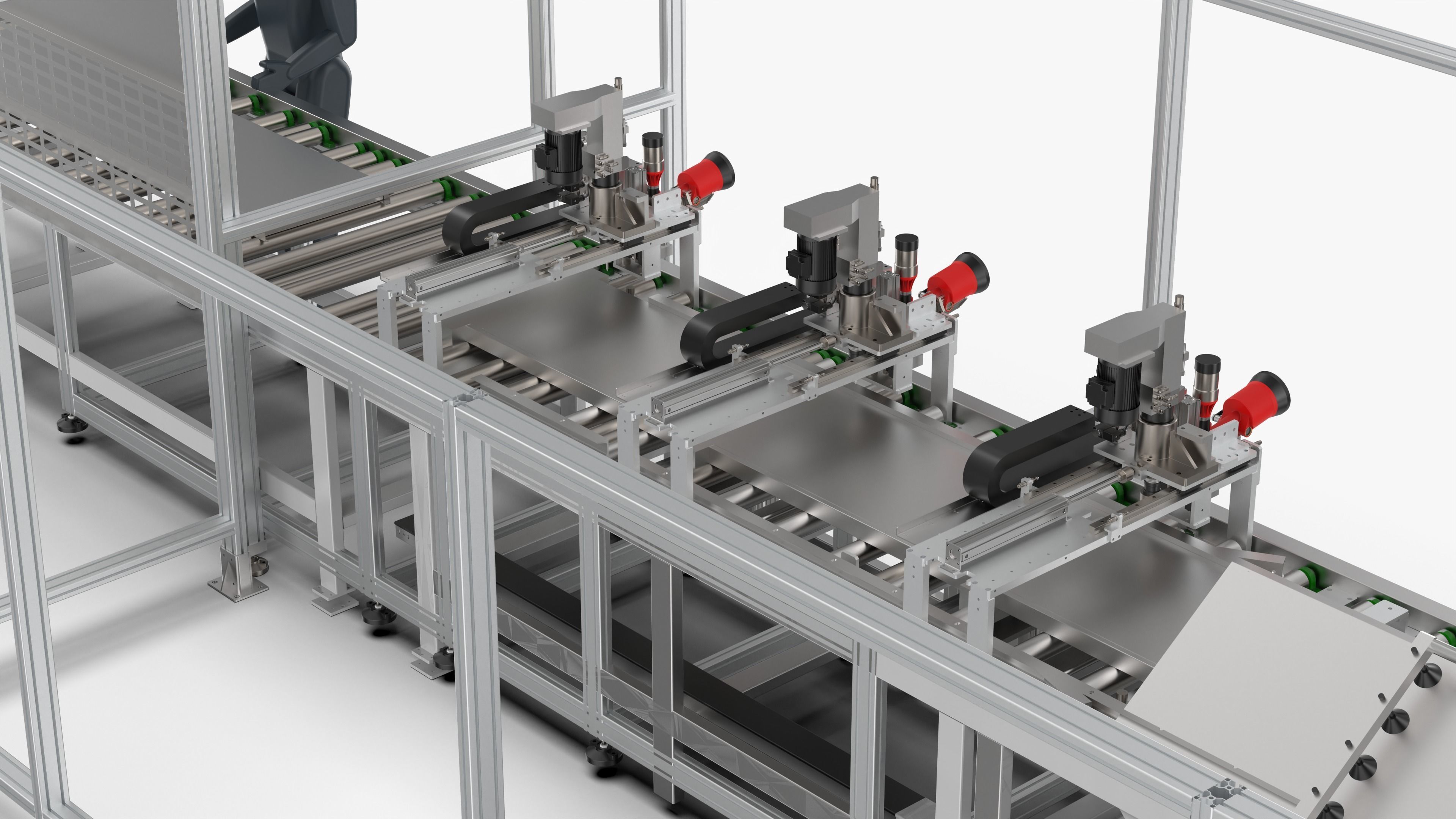 Automatic Elevator Door Panel Assembly Line 3D model_19