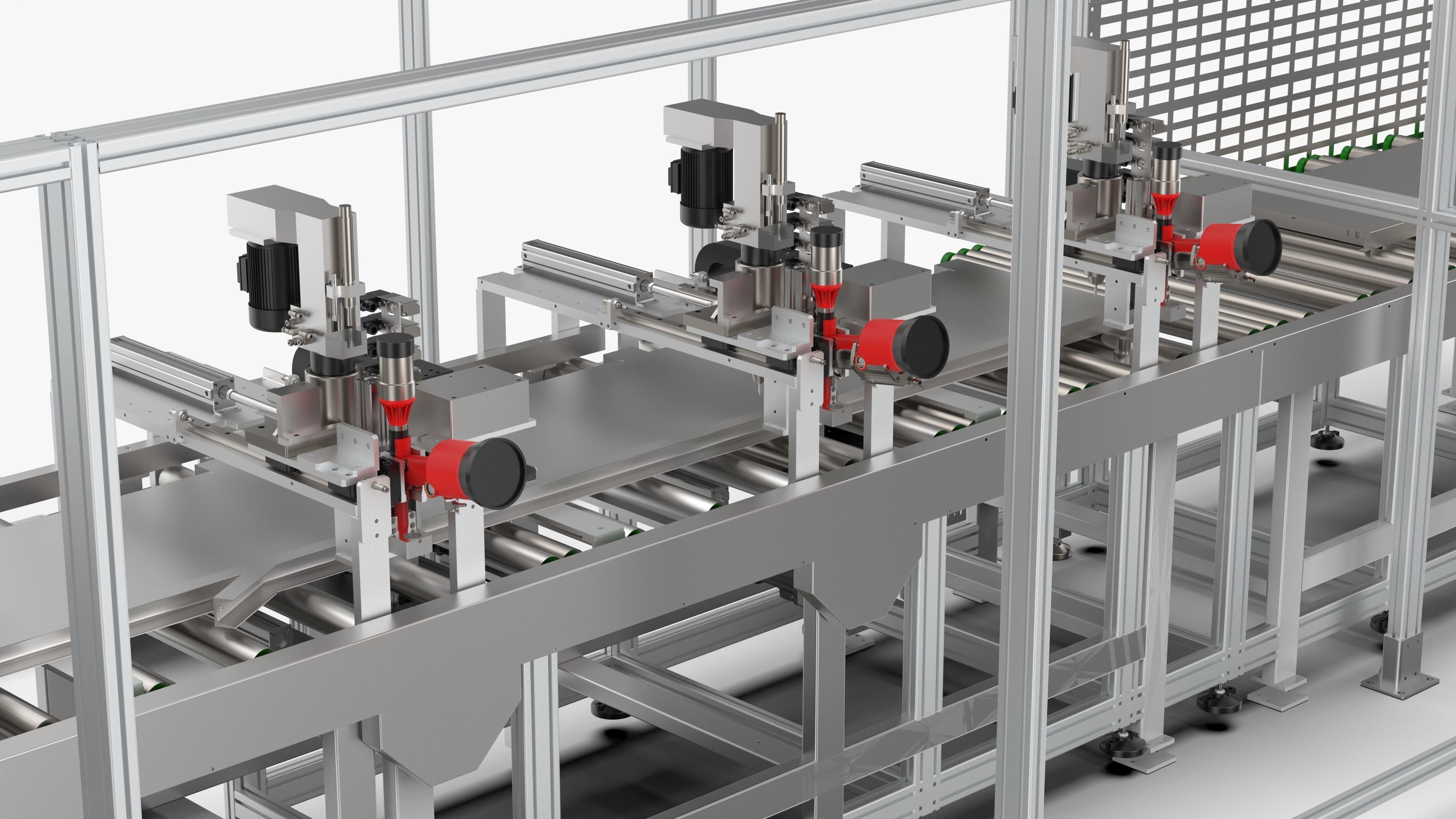 Automatic Elevator Door Panel Assembly Line 3D model_18