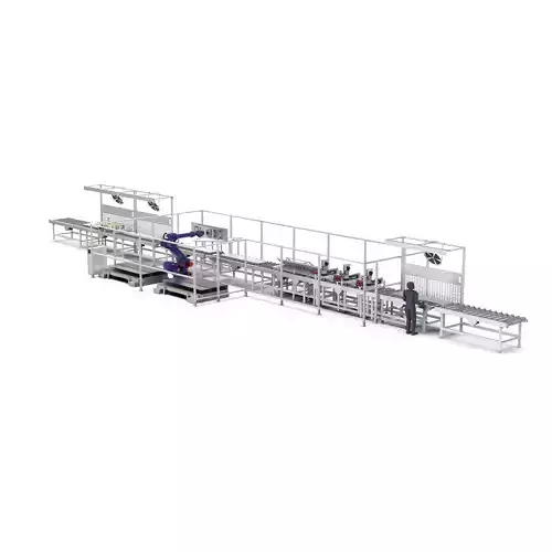 Automatic Elevator Door Panel Assembly Line 3D model