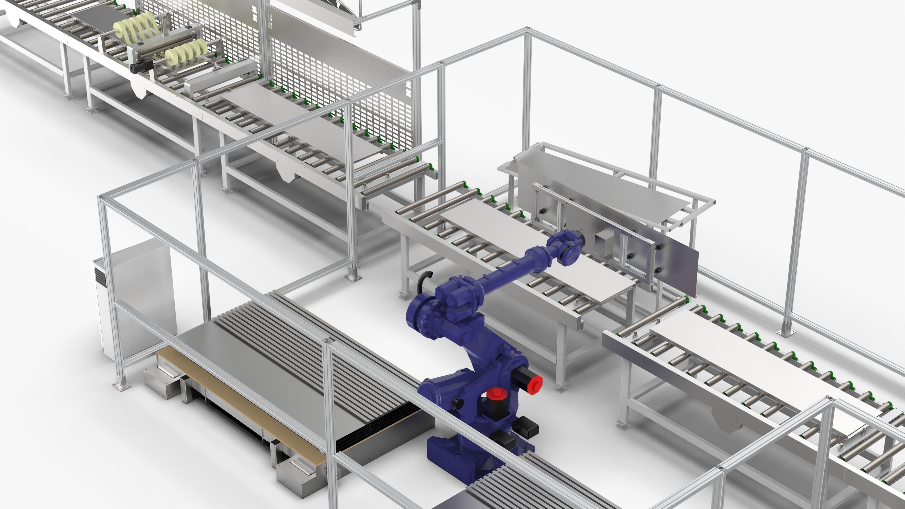 Automatic Elevator Door Panel Assembly Line 3D model_15