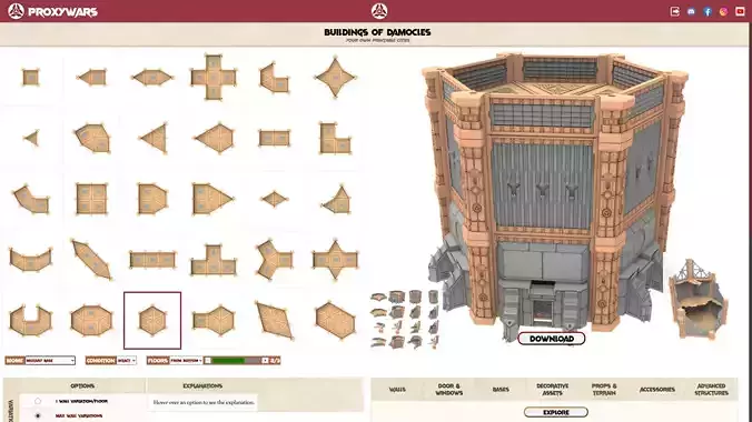 Damocles City Builder - Military Base - Modular Buildings