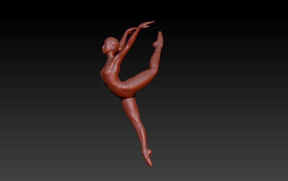 Ballerina ballet dancer pendant Necklace Jewelry 3D print model_10