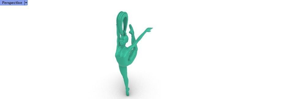 Ballerina ballet dancer pendant Necklace Jewelry 3D print model_39