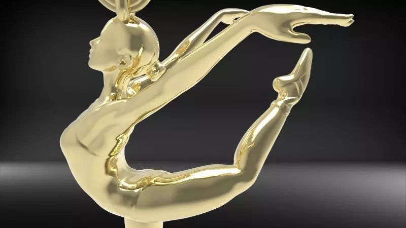 Ballerina ballet dancer pendant Necklace Jewelry 3D print model_0