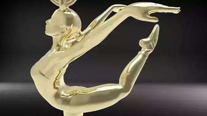 Ballerina ballet dancer pendant Necklace Jewelry 3D print model