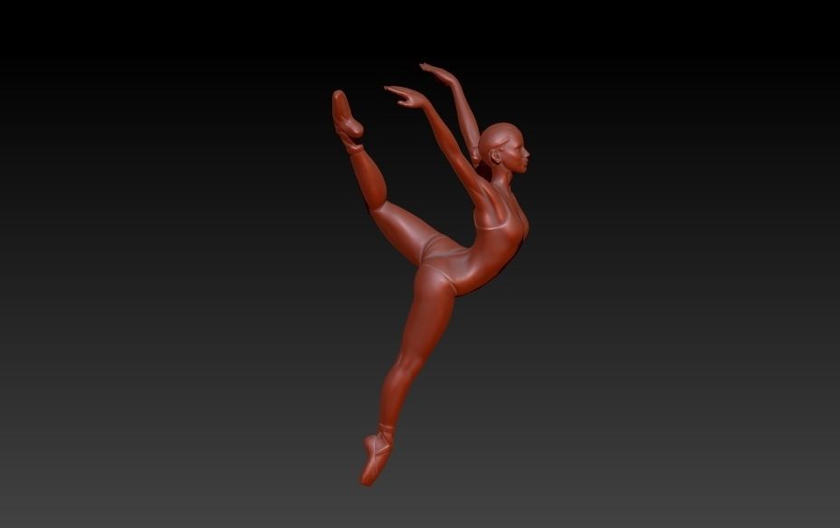 Ballerina ballet dancer pendant Necklace Jewelry 3D print model_7