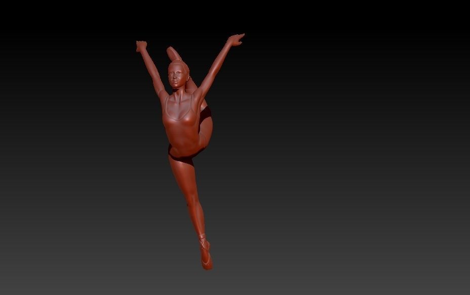 Ballerina ballet dancer pendant Necklace Jewelry 3D print model_1