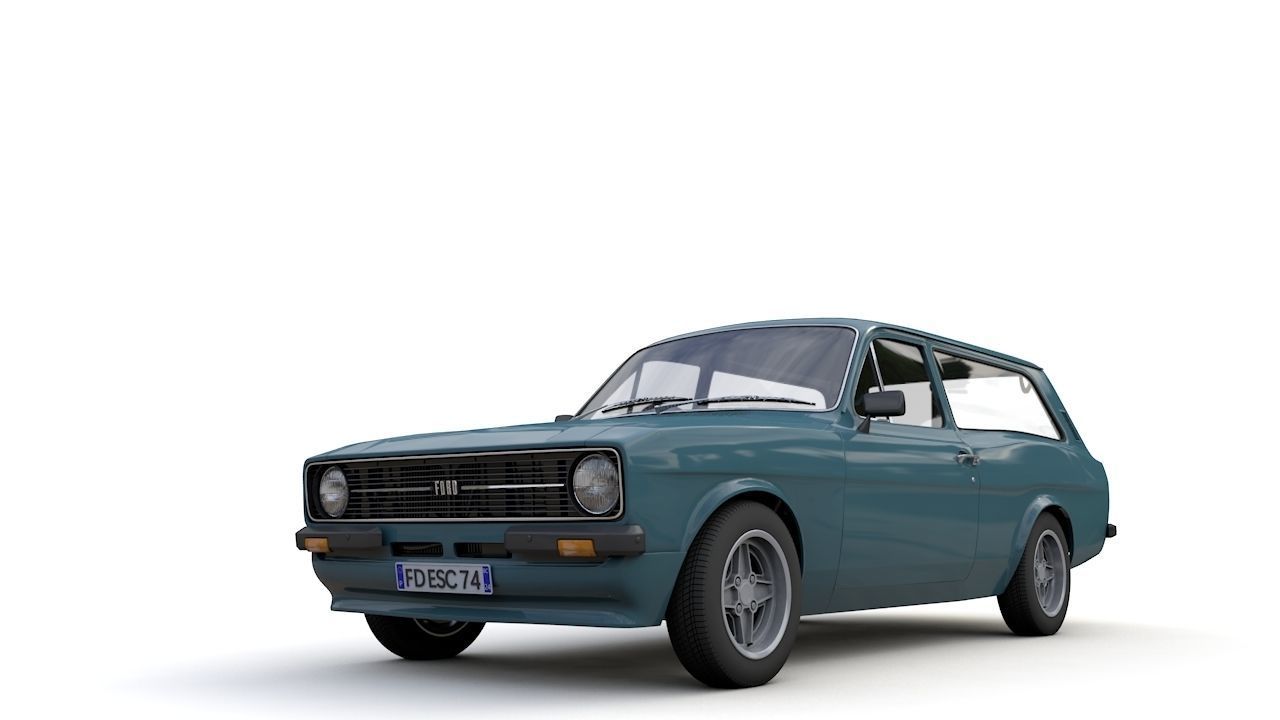 Escort Mk2 Station Wagon 1974 3D model_18