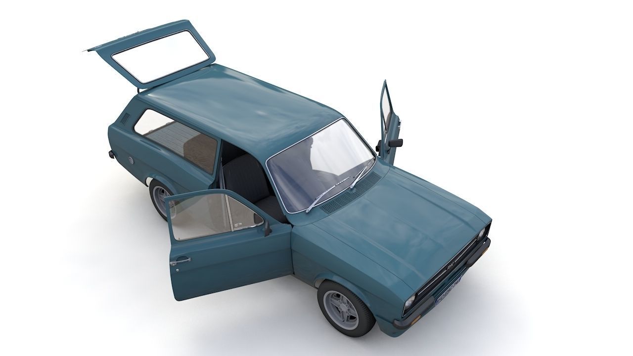 Escort Mk2 Station Wagon 1974 3D model_9