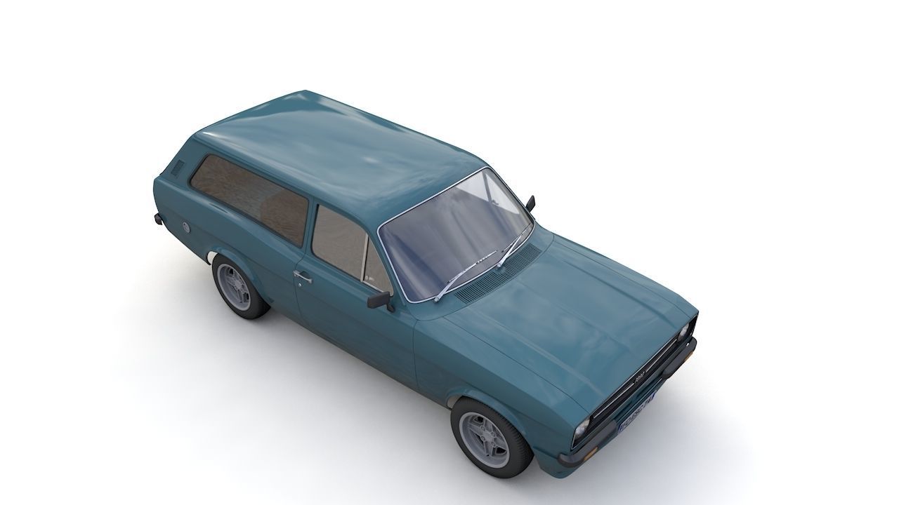 Escort Mk2 Station Wagon 1974 3D model_8