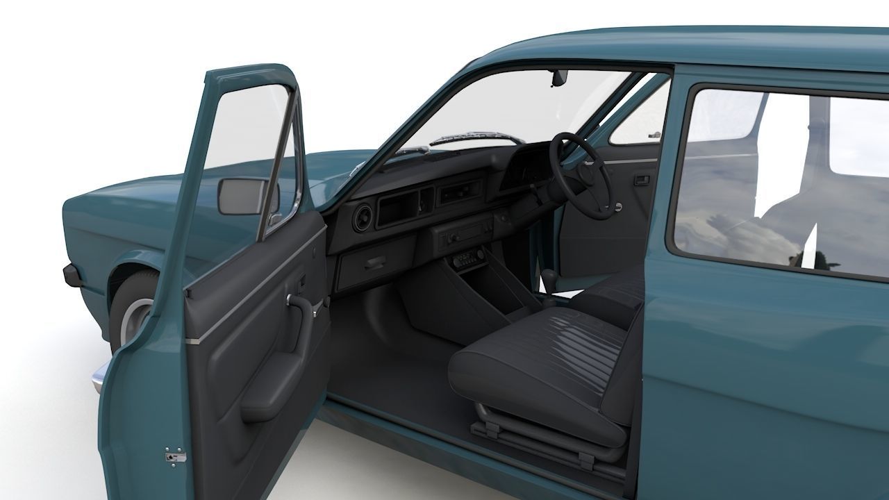Escort Mk2 Station Wagon 1974 3D model_4