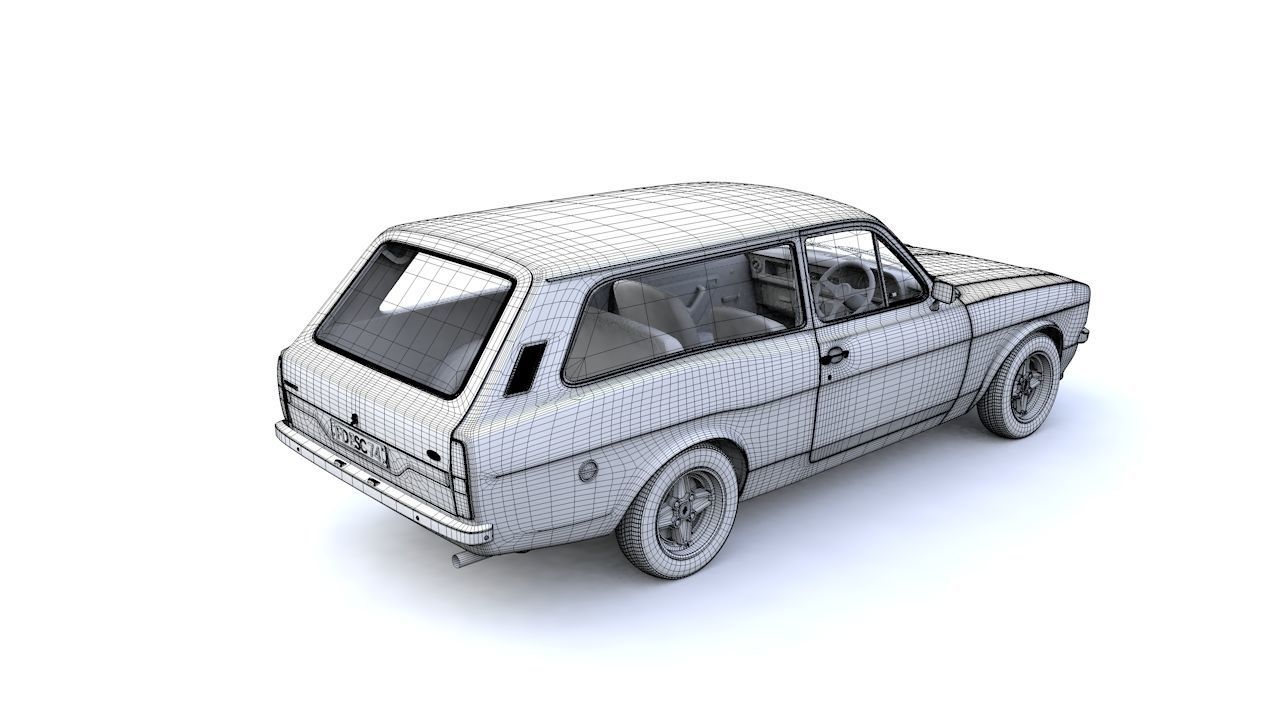 Escort Mk2 Station Wagon 1974 3D model_23