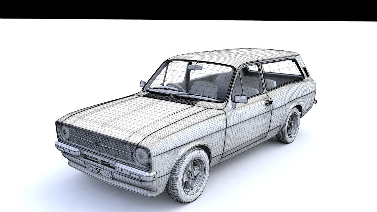 Escort Mk2 Station Wagon 1974 3D model_21
